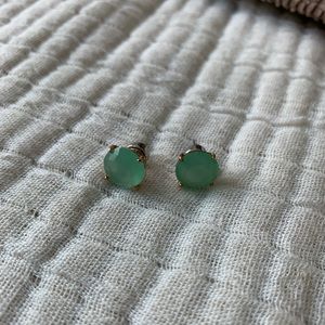 Fossil Green Stone Earrings